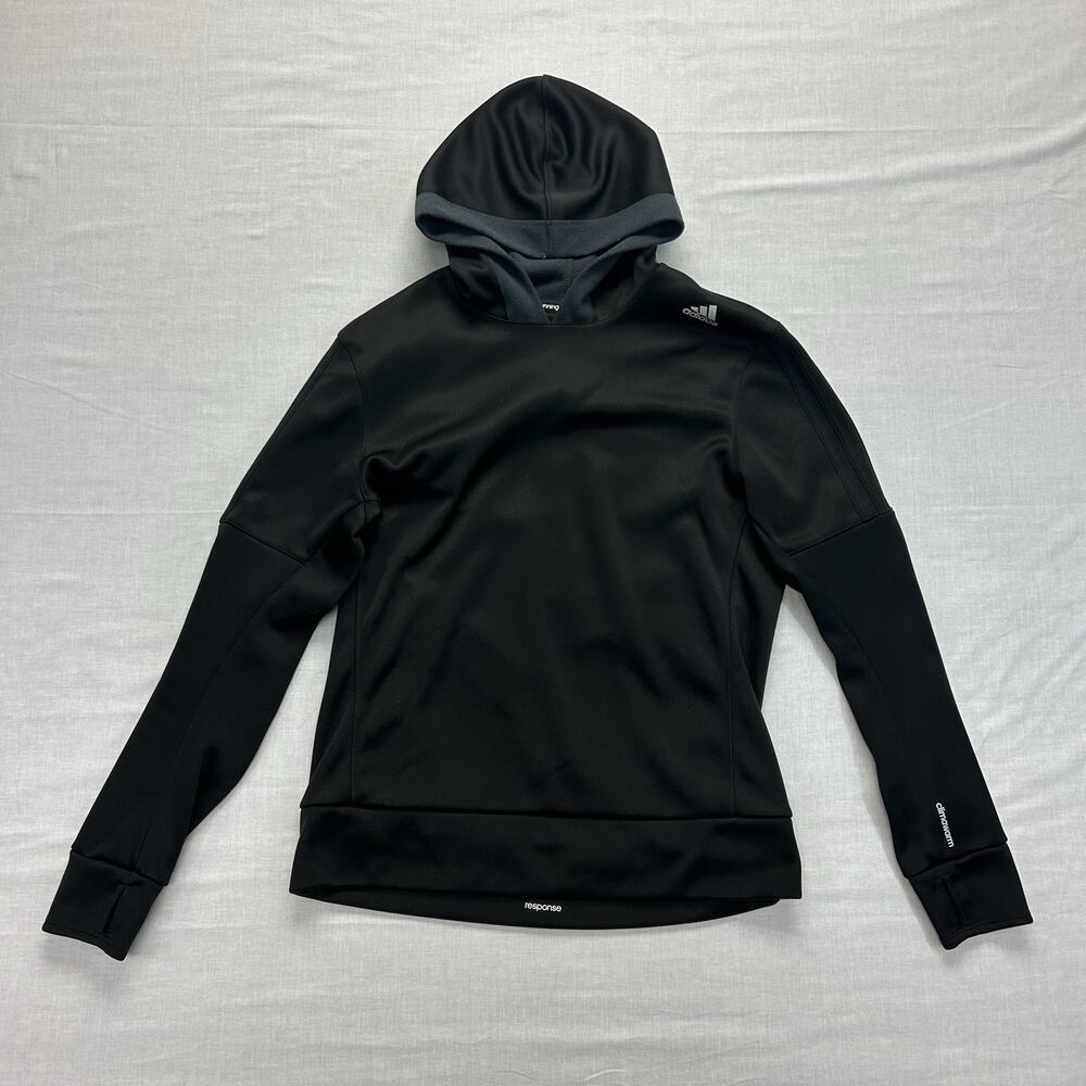 Adidas Response Climawarm Astro Running Hoodie Men's Medium Black Thumbholes Gym